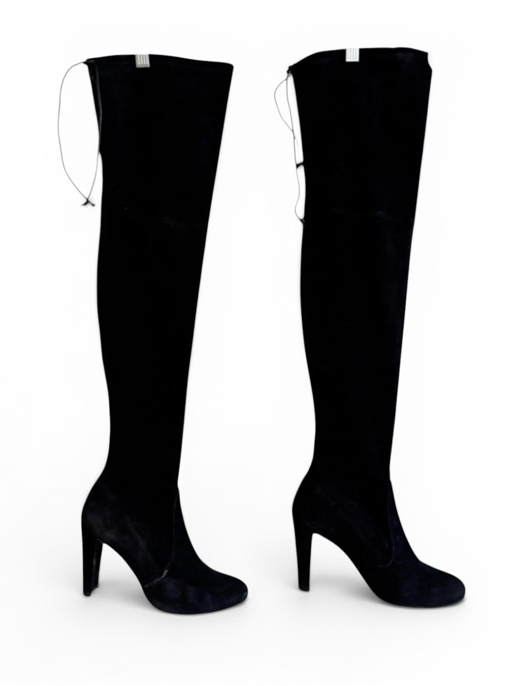 Stuart Weitzman Black Over-the-Knee Suede Boots - Picture 2 of 6